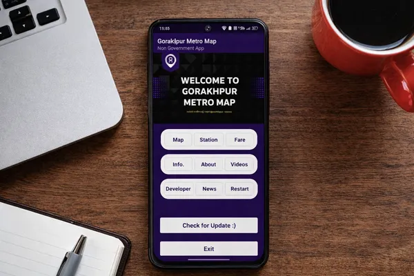 Gorakhpur Metro Map App Preview